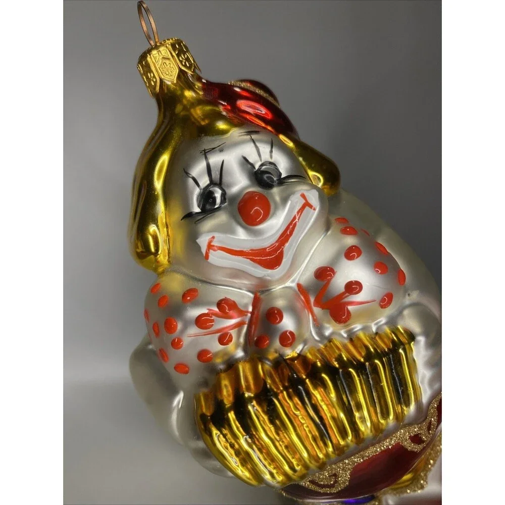 Kurt S Adler Polonaise Christmas Ornament Clown Musician Playing Accordion